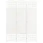 Biombo Separador de Ambientes de 3 Paneles Plegable de Cuerda de Papel 120x170cm Decoración para Dormitorio Salón Blanco
