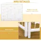 Biombo Separador de Ambientes de 3 Paneles Plegable de Cuerda de Papel 120x170cm Decoración para Dormitorio Salón Blanco