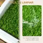 Arenero para Perros con Césped Artificial Rejilla y Bandeja para Entrenamiento de Cachorros 63x48,5x6 cm Multicolor