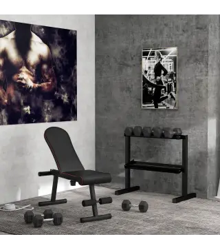 Juego de Mancuernas 2x8 kg con Barra de Conexión de Metal Cabeza Hexagonal para Entrenamiento en Casa Negro y Plata