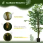 Planta Artificial con Troncos Naturales 150 cm Ficus Sintética con 882 Hojas Decoración para Hogar Verde