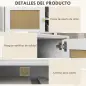Mueble de TV de Salón Mesa para Televisores de hasta 55" con 2 Puertas de Ratán Estante Ajustable 120x35x46 cm Blanco