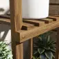 Soporte para Plantas con Ruedas Soporte para Macetas de 5 Niveles de Madera Uso Interno Externo 86x30x102 cm Carbonizado