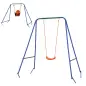 Columpio para Niños y Bebés con 1 Silla para Niños 1 Silla para Bebés y Cinturón de Seguridad 180x160x182 cm Naranja