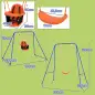 Columpio para Niños y Bebés con 1 Silla para Niños 1 Silla para Bebés y Cinturón de Seguridad 180x160x182 cm Naranja