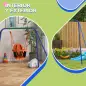 Columpio para Niños y Bebés con 1 Silla para Niños 1 Silla para Bebés y Cinturón de Seguridad 180x160x182 cm Naranja