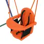 Columpio para Niños y Bebés con 1 Silla para Niños 1 Silla para Bebés y Cinturón de Seguridad 180x160x182 cm Naranja