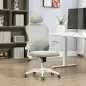 Silla de Oficina de Malla Silla de Escritorio Respaldo Alto Reposacabezas Ajustable Soporte Lumbar 4D 62x64x120 cm Gris