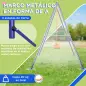 Columpio para Niños de 3-8 Años con 2 Sillas Resistente a los Rayos UV y Soporte de Metal Carga 90 kg Multicolor