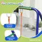 Columpio para Niños de 3-8 Años con 2 Sillas Resistente a los Rayos UV y Soporte de Metal Carga 90 kg Multicolor