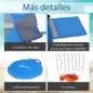 Carpa de Playa Automático para 1-2 Personas con 1 Puerta 2 Ventanas y Bolsa de Transporte 200x120x90 cm Azul