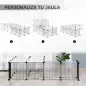 Parque para Mascotas con 27 Paneles y Forma Personalizable para Cobayas Conejos Chinchillas 140x70x70 cm Transparente