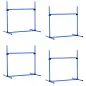 Set de Entrenamiento de Agilidad para Perros 4 Piezas Obstáculos Vallas de Salto con Altura Ajustable 99x65x94 cm Azul