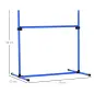 Set de Entrenamiento de Agilidad para Perros 4 Piezas Obstáculos Vallas de Salto con Altura Ajustable 99x65x94 cm Azul