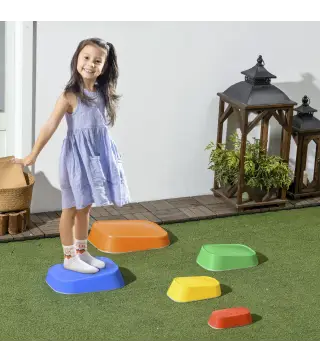 Juego de Equilibrio Infantil Set de 5 Piezas para Entrenamiento de Equilibrio y Coordinación 36x27,5x31 cm Multicolor