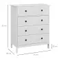 Cómoda con 5 Cajones Sifonier de Dormitorio para Salón Oficina Estudio Estilo Moderno 74x40x91 cm