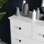Cómoda con 5 Cajones Sifonier de Dormitorio para Salón Oficina Estudio Estilo Moderno 74x40x91 cm