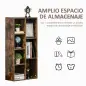 Estantería Librería de Madera Armario de Libros con 7 Compartimentos para Plantas Archivos 50x24x106 cm Marrón Rústico