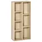 Estantería Librería de Madera Armario de Libros con 7 Compartimentos para Plantas Archivos 50x24x106 cm Roble