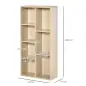 Estantería Librería de Madera Armario de Libros con 7 Compartimentos para Plantas Archivos 50x24x106 cm Roble