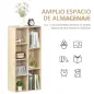 Estantería Librería de Madera Armario de Libros con 7 Compartimentos para Plantas Archivos 50x24x106 cm Roble