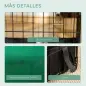 Jaula para Animales Pequeños con 2 Puertas Parque para Mascotas con Toldo y Base con Tela 90x75x75 cm Negro y Verde