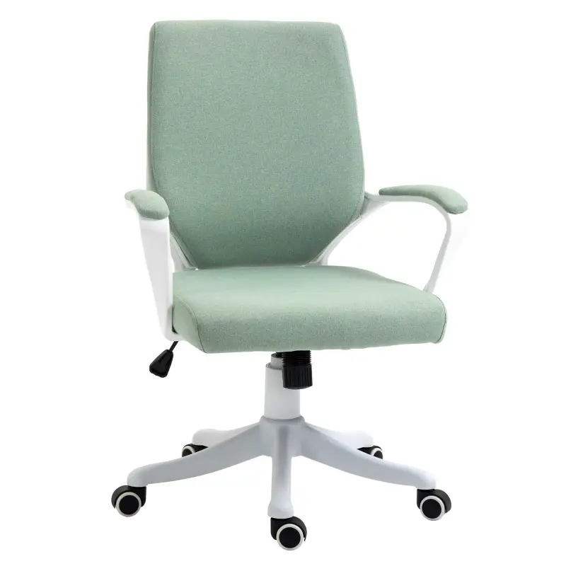 Silla de Escritorio Giratoria Silla de Oficina Basculante con Reposabrazos y Altura Ajustable 62x69x92-100 cm Verde