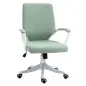 Silla de Escritorio Giratoria Silla de Oficina Basculante con Reposabrazos y Altura Ajustable 62x69x92-100 cm Verde