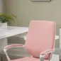 Silla de Escritorio Giratoria Silla de Oficina Basculante con Reposabrazos y Altura Ajustable 62x69x92-100 cm Rosa