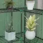 Invernadero con 1 Puerta 2 Ventanas y Estantes de 2 Niveles en Forma de U para Cultivo de Plantas 140x73x190 cm Verde Invernadero con 1 Puerta 2 Ventanas y Estantes de 2 Niveles en Forma de U para Cultivo de Plantas 140x73x190 cm Verde