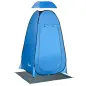 Tienda de Ducha Portátil con Bolsillo Bolsa de Transporte y UV 20+ para Baño Inodoro 126x124x189 cm Azul