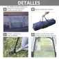 Tienda de Camping para 2-3 Personas con 2 Puertas Impermeable Anti-UV Palanca Automática 260x260x150 cm Negro y Gris