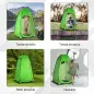 Tienda de Ducha Portátil con Bolsillo Bolsa de Transporte y UV 20+ para Baño Inodoro 126x124x189 cm Verde