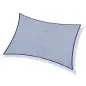 Toldo Vela Rectangular 4x3 m Protección Rayos UV con Bolsa de Transporte Anillas de Acero Inoxidable y Cuerdas Gris
