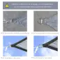 Toldo Vela Rectangular 4x3 m Protección Rayos UV con Bolsa de Transporte Anillas de Acero Inoxidable y Cuerdas Gris