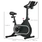 Bicicleta Estática con Asiento y Manillar Ajustables Pantalla LCD Volante Inercia 4 kg y Soporte para Botella Negro