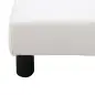 Reposapiés para Sofá Taburete Pequeño Tapizado en Piel Sintética Asiento de Espuma y Patas de Plástico 40x30x24cm Blanco