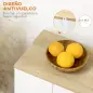 Aparador Armario de Cocina con 2 Puertas Cajón y 3 Estantes Abiertos para Salón Comedor 110x29,5x82 cm Blanco
