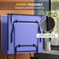 Mesa de Ping-Pong Tamaño Estándar con 4 Ruedas Red 2 Paletas y 3 Pelotas para Interior 274x152,5x76 cm Azul