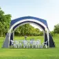 Toldo Camping Plegable 3,5x3,5 m con Gancho Bolsa de Transporte Impermeable y Protección UV para Terraza Playa Azul