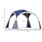 Toldo Camping Plegable 3,5x3,5 m con Gancho Bolsa de Transporte Impermeable y Protección UV para Terraza Playa Azul