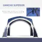 Toldo Camping Plegable 3,5x3,5 m con Gancho Bolsa de Transporte Impermeable y Protección UV para Terraza Playa Azul