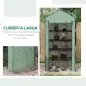 Invernadero Resistente de 5 Niveles con 1 Puerta con Cremallera Anti-UV Diseño Ensanchado y Estantes 90x49x193 cm Verde