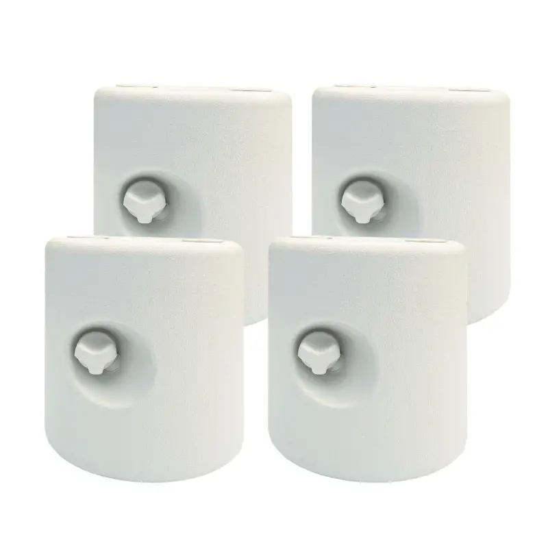Pack de 4 Pesos para Carpas Plegables Soportes Rellenables con 8,7 kg de Agua o 12 kg de Arena Ø21,5/24x25,5 cm Blanco
