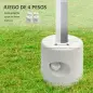 Pack de 4 Pesos para Carpas Plegables Soportes Rellenables con 8,7 kg de Agua o 12 kg de Arena Ø21,5/24x25,5 cm Blanco