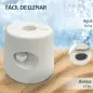 Pack de 4 Pesos para Carpas Plegables Soportes Rellenables con 8,7 kg de Agua o 12 kg de Arena Ø21,5/24x25,5 cm Blanco