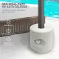 Pack de 4 Pesos para Carpas Plegables Soportes Rellenables con 8,7 kg de Agua o 12 kg de Arena Ø21,5/24x25,5 cm Blanco