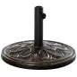Soporte para Parasol Redondo de HDPE y Cemento Peso 13 kg para Poste de Paraguas de Ø35/38/48 mm Ø48x34 cm Bronce