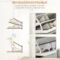 Mueble Zapatero Blanco Armario Zapatero Alto con 3 Cajones Abatibles para 18 Pares de Zapatos 72x26x112 cm Blanco