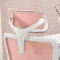 Silla de Malla Giratoria Silla de Escritorio Basculante con Respaldo Alto Reposacabezas Reposabrazos 62x58x133 cm Rosa